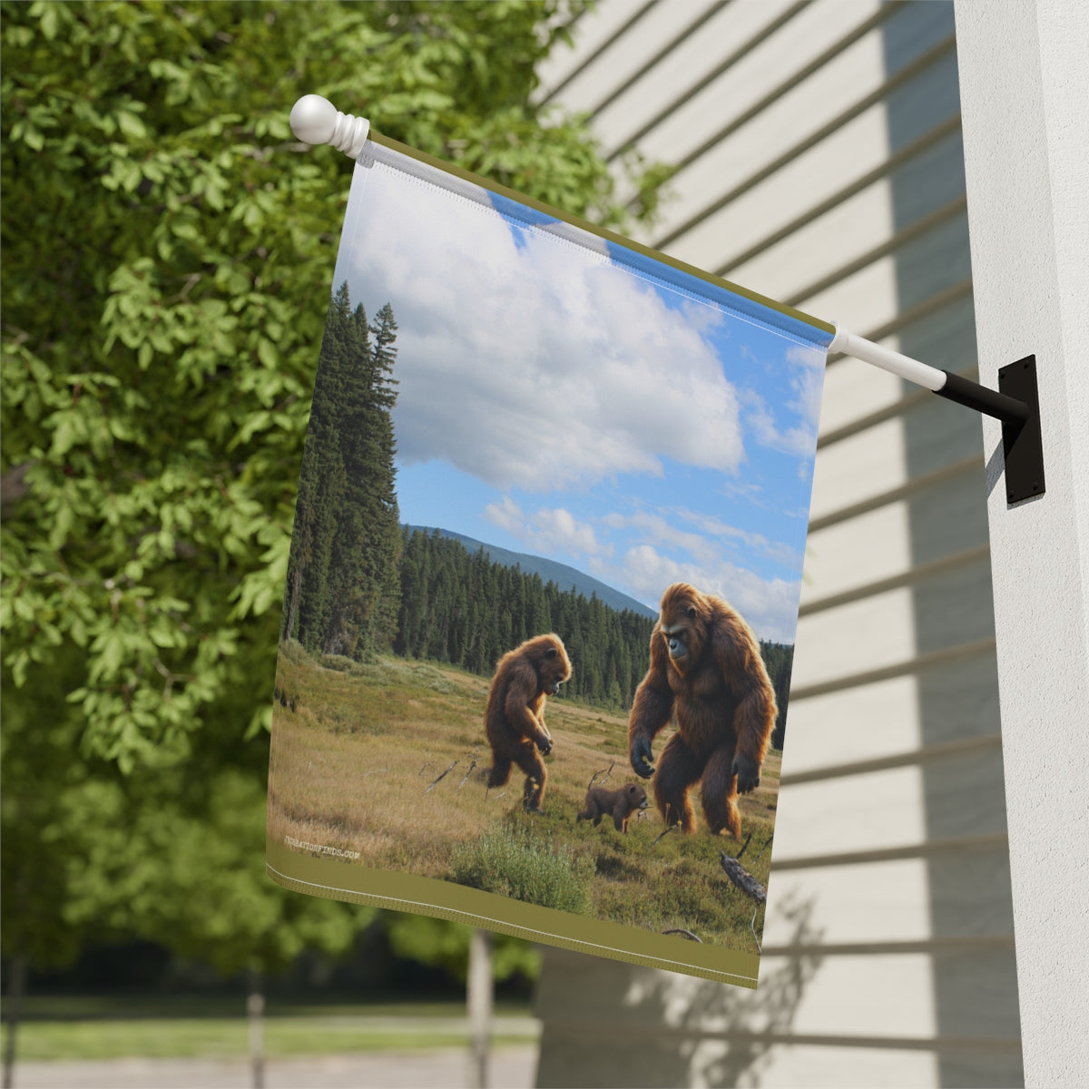 Bigfoot Family Design Outdoor Flag Product