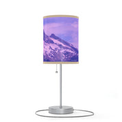 Illuminated Lamp with Scenic Mountain Artwork
