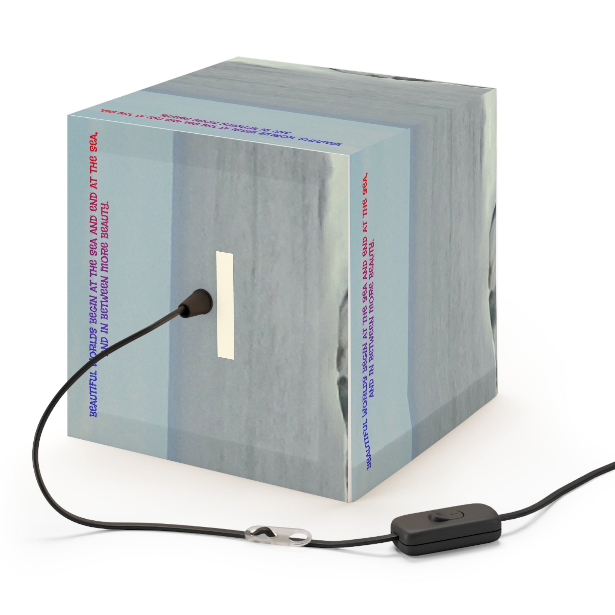 Beautiful Worlds Begin At The Sea And End At The Sea cube product type