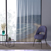 Ocean View Window Curtains, Coastal Decor Curtains, Beach Scene Home Decor, Coastal Living Room Decor, Beach House Window Treatments