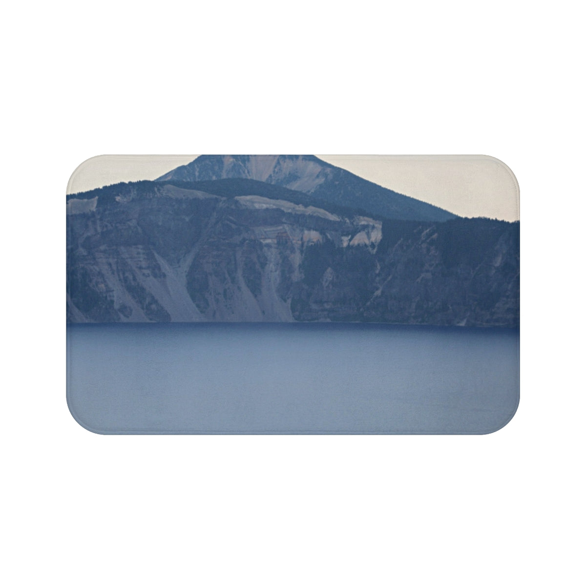 Majestic Mountain with Calm Lake Bathroom Mat