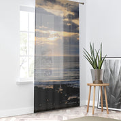 Tranquil Ocean Sunset Sheer Curtain for Living Room Decor