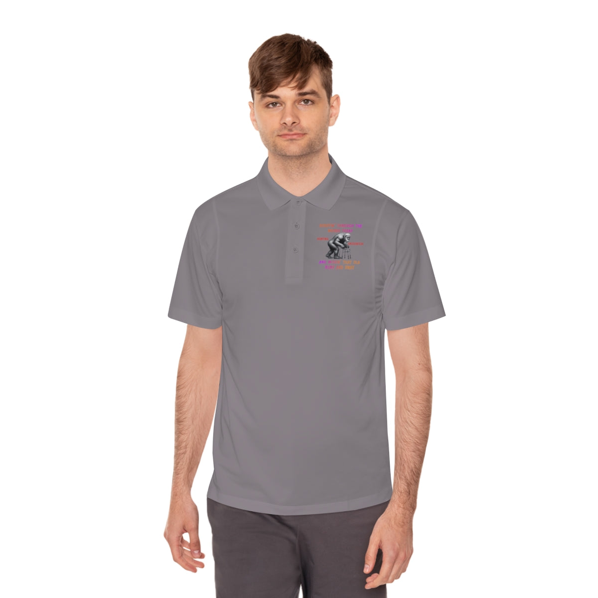 Stylish Grey Shirt with Unique Left Chest Logo Design