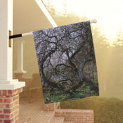 Heart Shaped Tree Branches Nature Scene Flag Decor