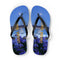 Flip-flops with "LAGUNA BEACH" text and a serene moonlit coastal scene.