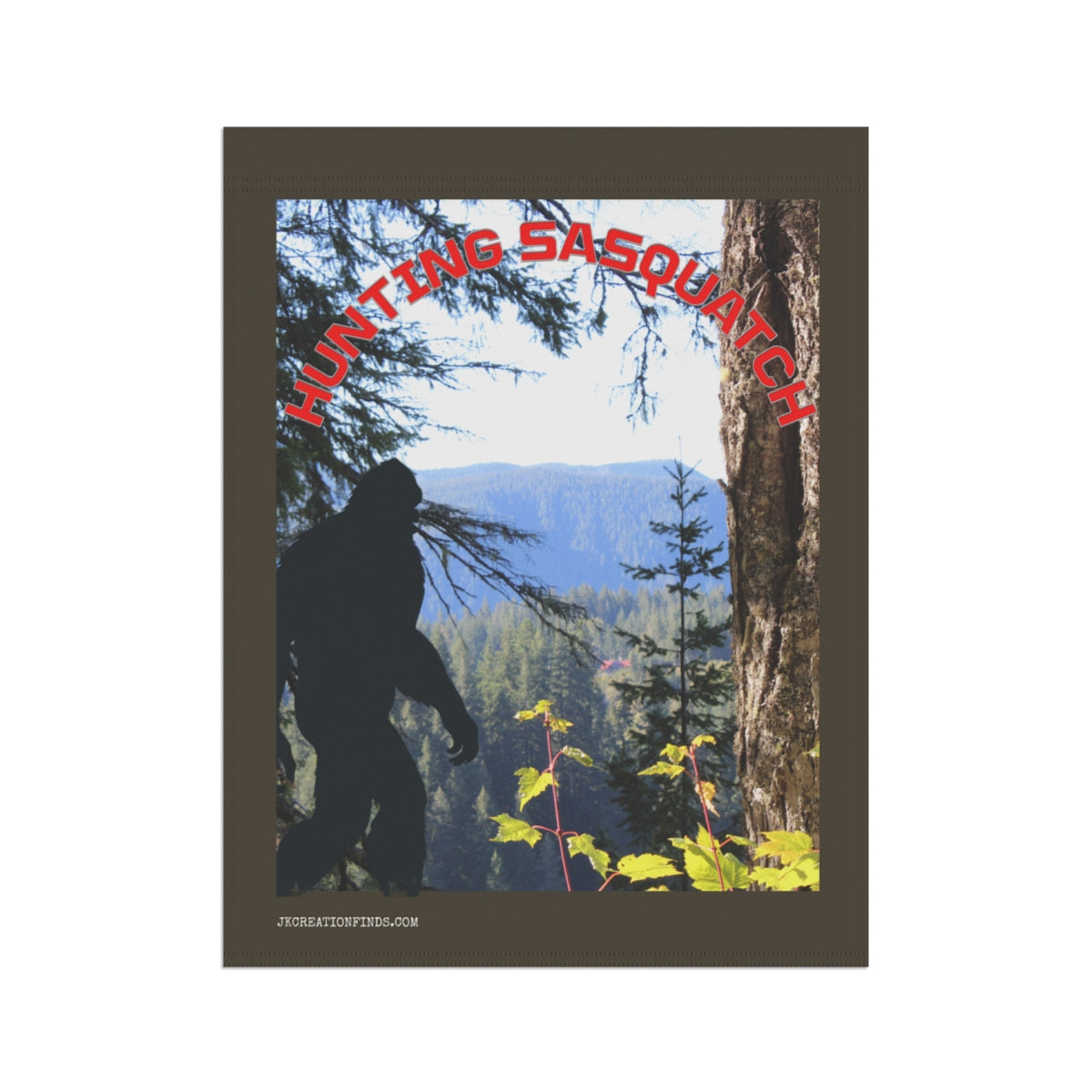 Hunting Sasquatch Scenic Bigfoot Poster for Nature Enthusiasts