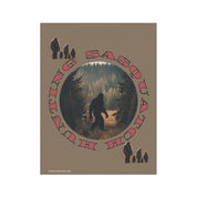 Hunting Sasquatch Scene Art Print Bigfoot Design