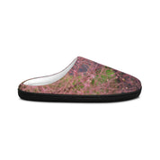 Elegant Pink and Green Abstract Pattern Slipper