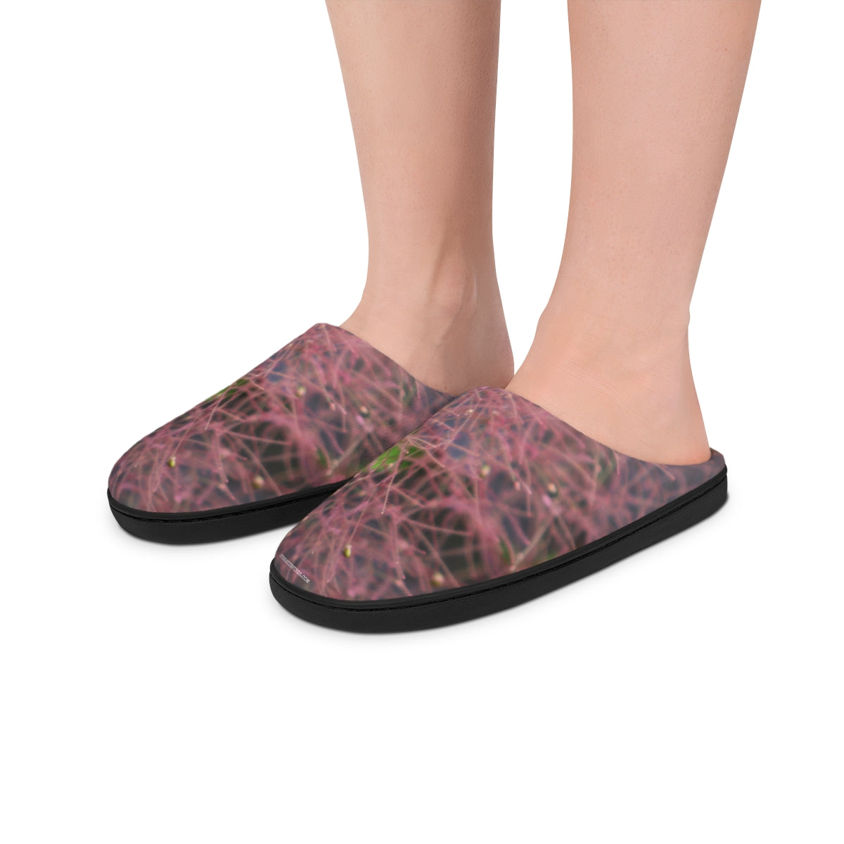 Unique Pink Abstract Pattern Cozy House Slippers