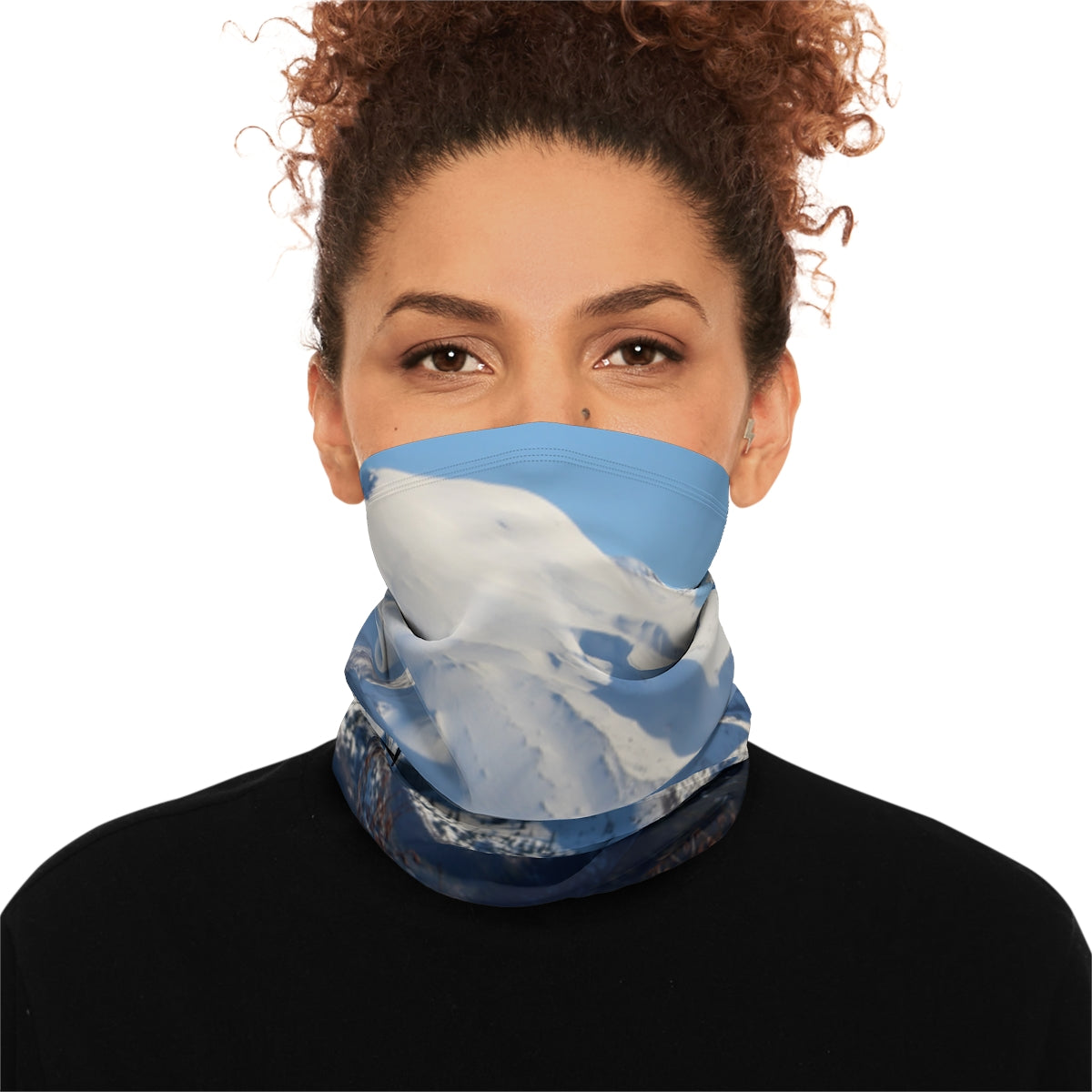 Snowy Mountain Scenic Neck Gaiter for Outdoor Activities