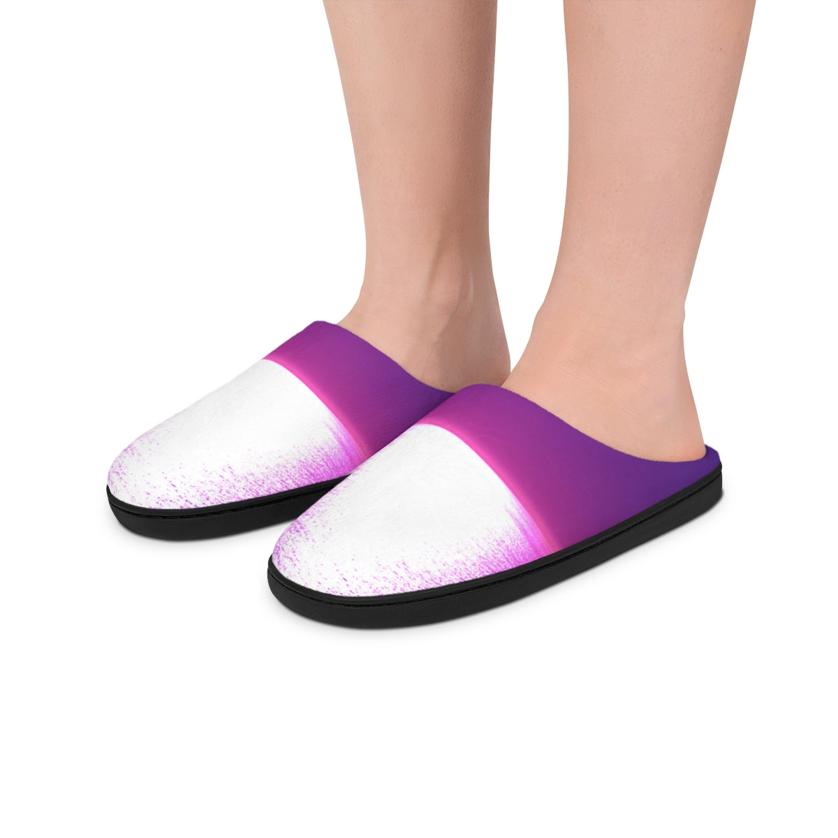 Stylish Purple and White Gradient Slip-On Shoes