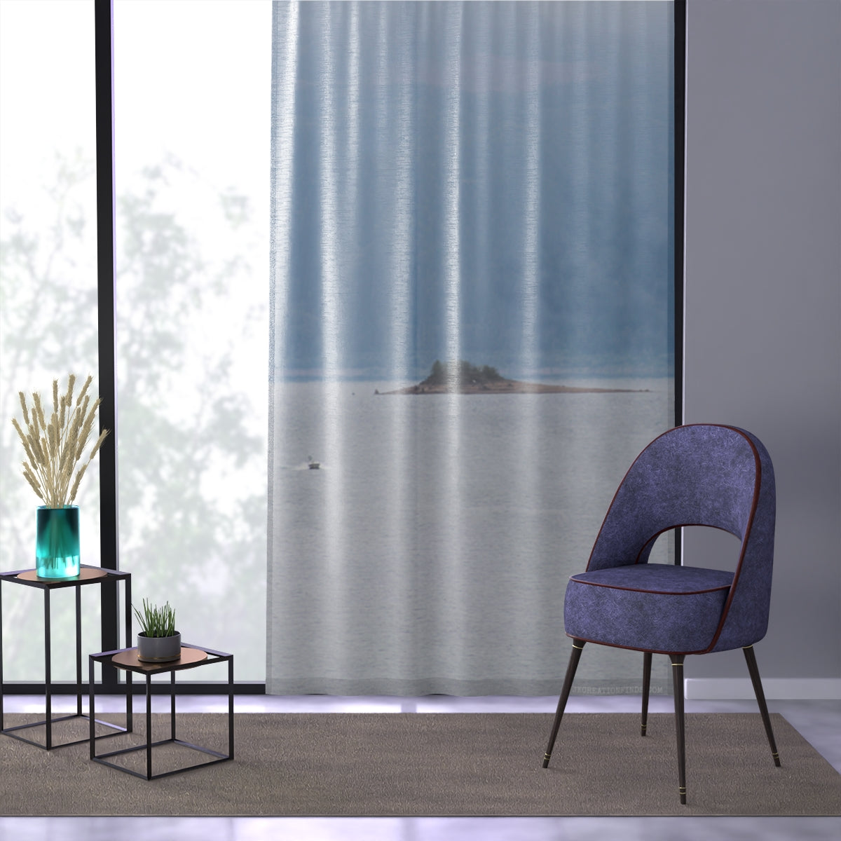 Stunning Seascape Room Divider with Island View