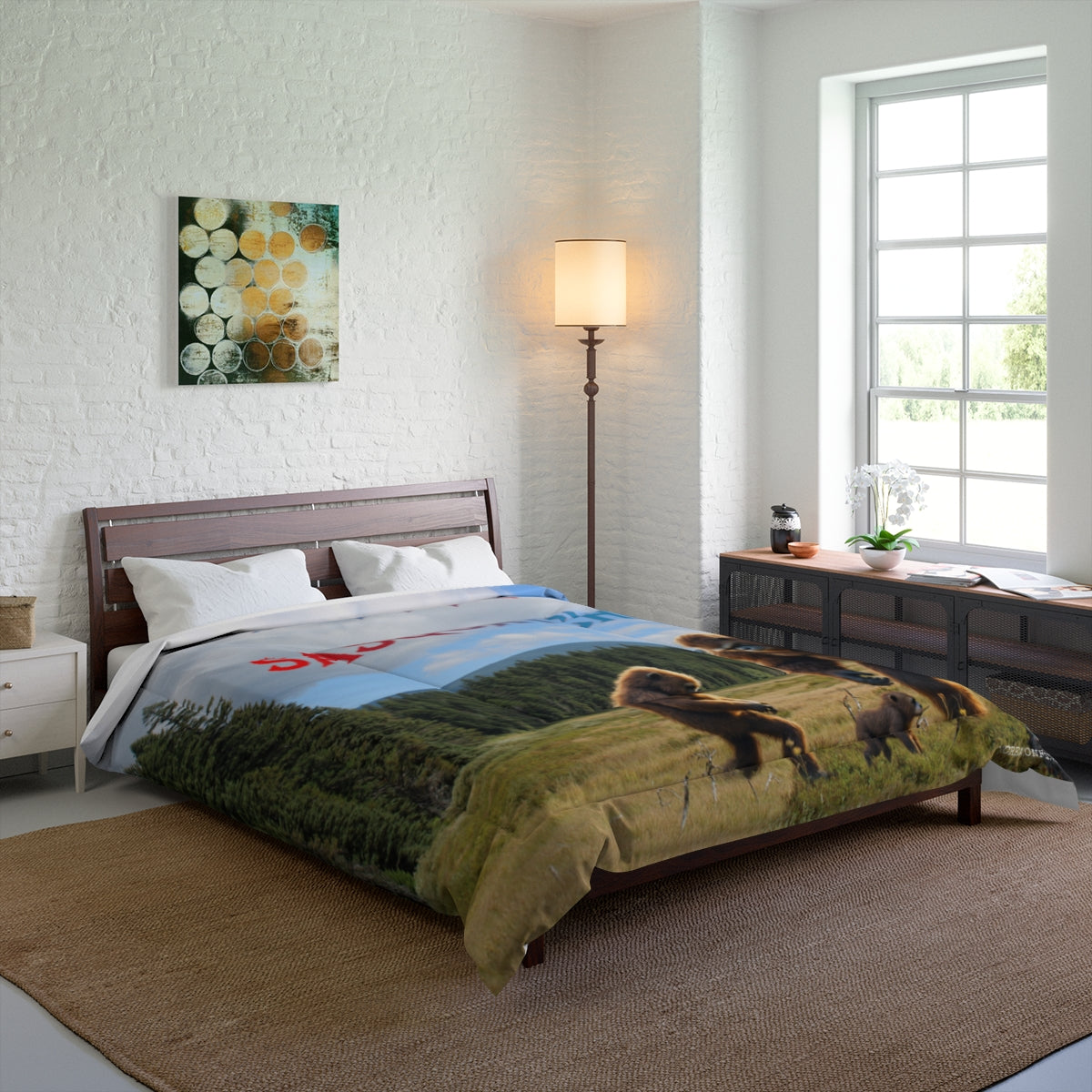 Scenic Nature-Themed Wildlife Bedroom Decor Bedding Set