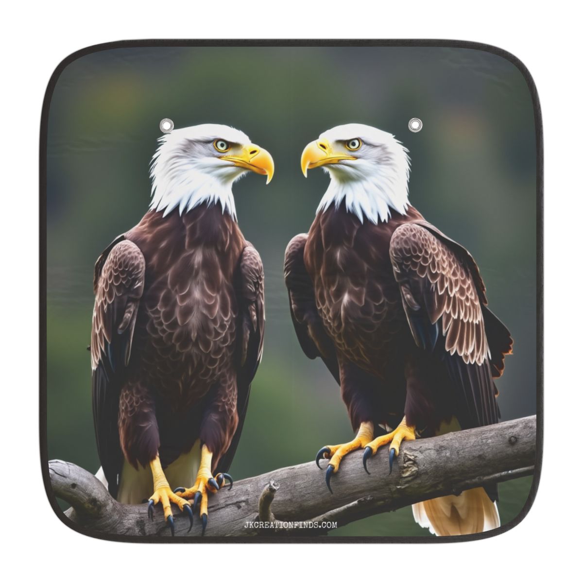 Majestic Bald Eagles on Branch Car ShadeProduct