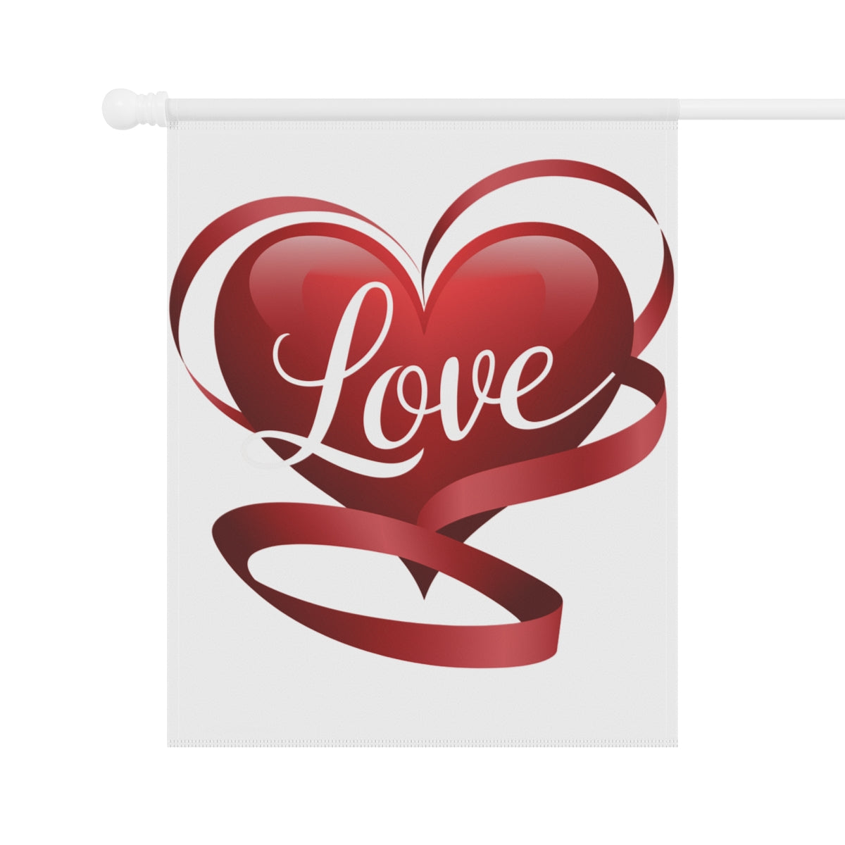 Red Heart with Love Print Valentine's Day Decor
