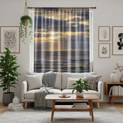 Serene Ocean View Through Window Curtain product type