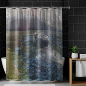 Water Scene with Seal Shower Curtain for Your Bathroom