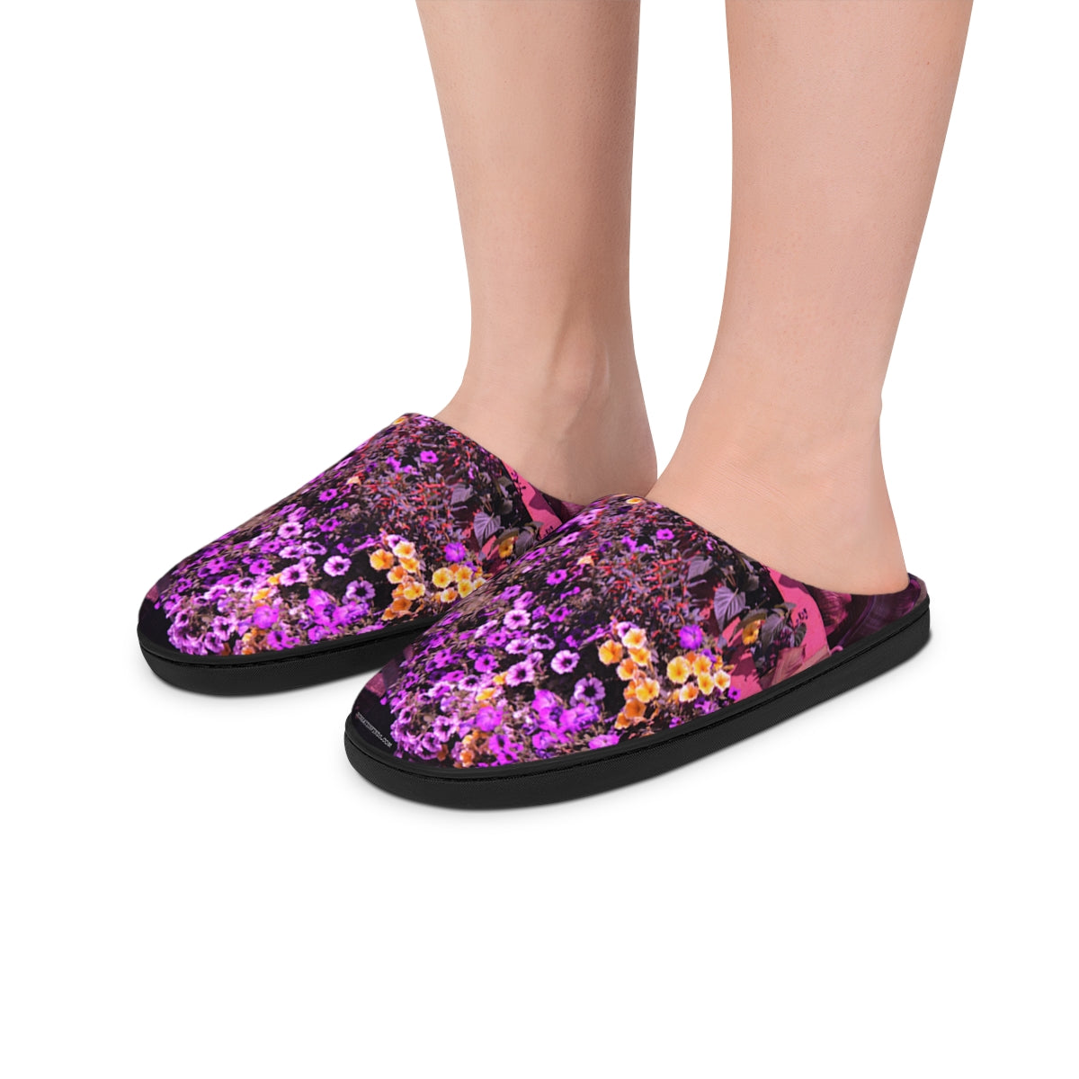 Vibrant Floral Print Cozy Indoor House Slippers