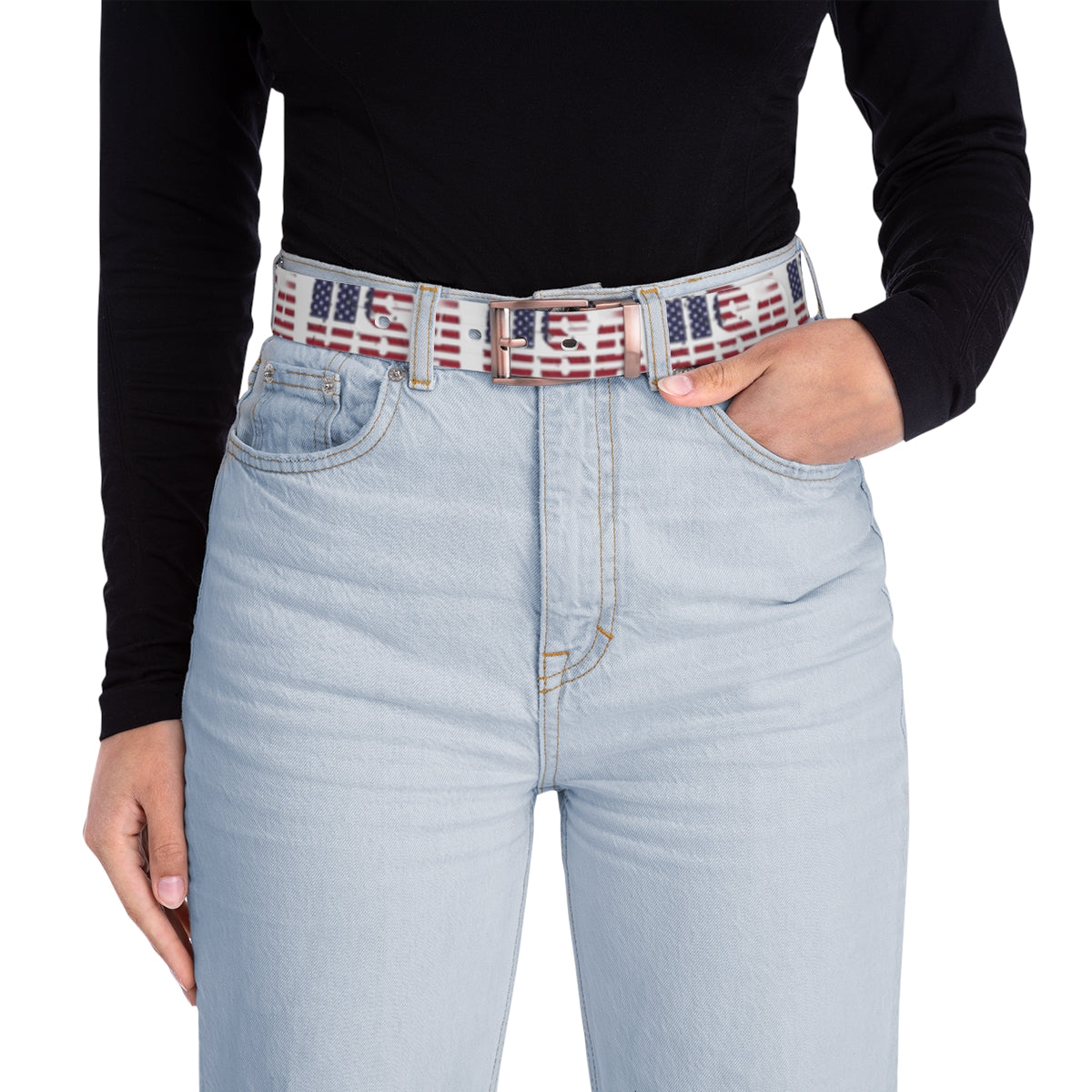 American Flag Design Casual Fashion Belt Accessory