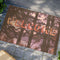 Welcome Doormat with Scenic Tree Background Decor