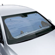 Coastal Rocks and Waves Car Windshield Sunshade