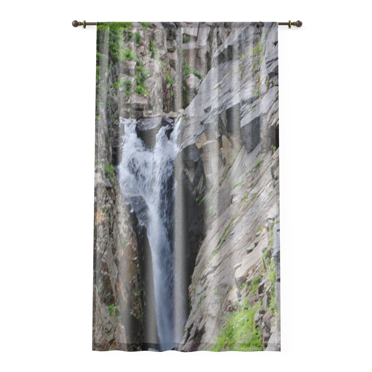 Waterfall Window Curtain, Nature Inspired, Scenic Views, Landscape Design, Relaxing Home Decor, Peaceful Atmosphere, Mountain Stream