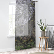 Forest Themed Sheer Curtain for Living Room Decor