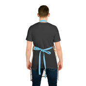 Adjustable Blue Ties Back Apron for Kitchen and Crafts