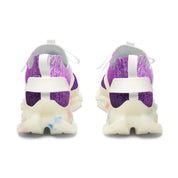 Bold Vibrant Purple and White Running Sneakers