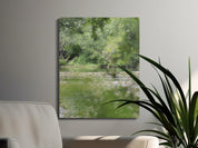 Tranquil Green Forest Lake Nature Wall Art product