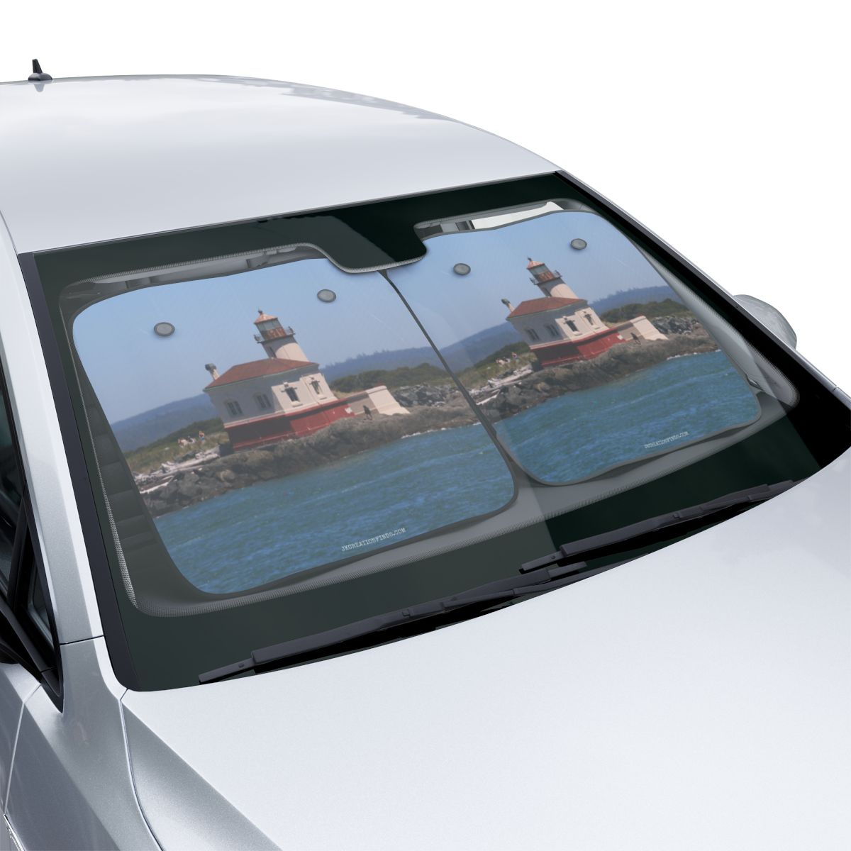 Lighthouse Ocean View Car Windshield Sunshade