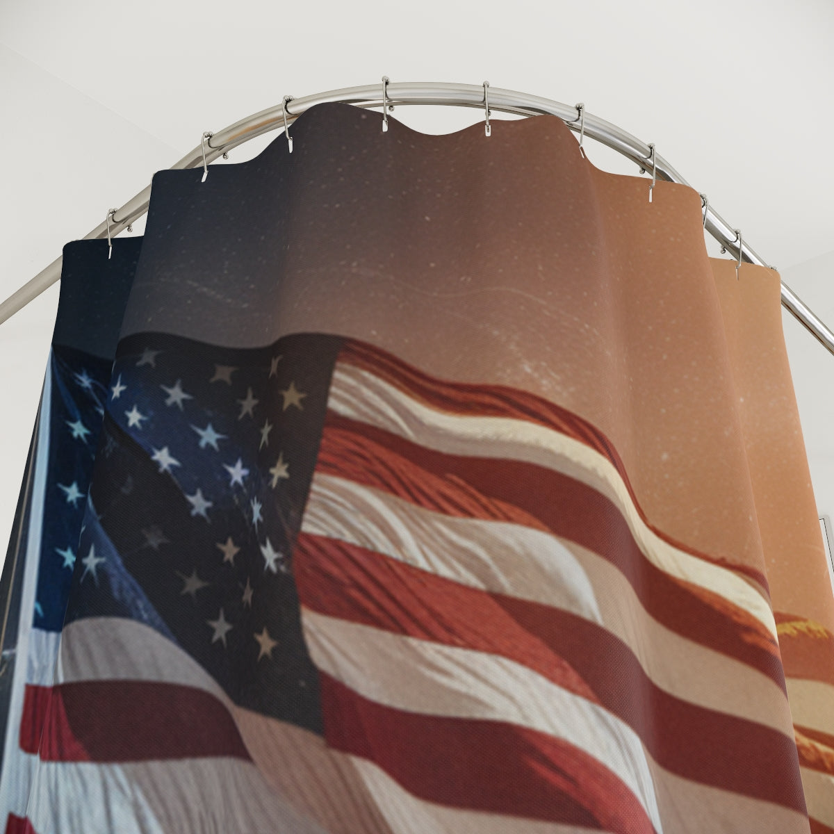 American Flag Shower Curtain Decorative Bathroom Decor