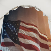 American Flag Shower Curtain Decorative Bathroom Decor