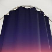 Elegant Navy Blue and Pink Ombre Shower Curtain