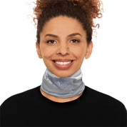 Stylish Gray Patterned Neck Gaiter for Outdoor Activities