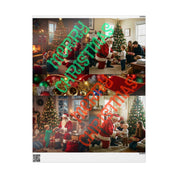 Merry Christmas Family Santa Claus Holiday Poster