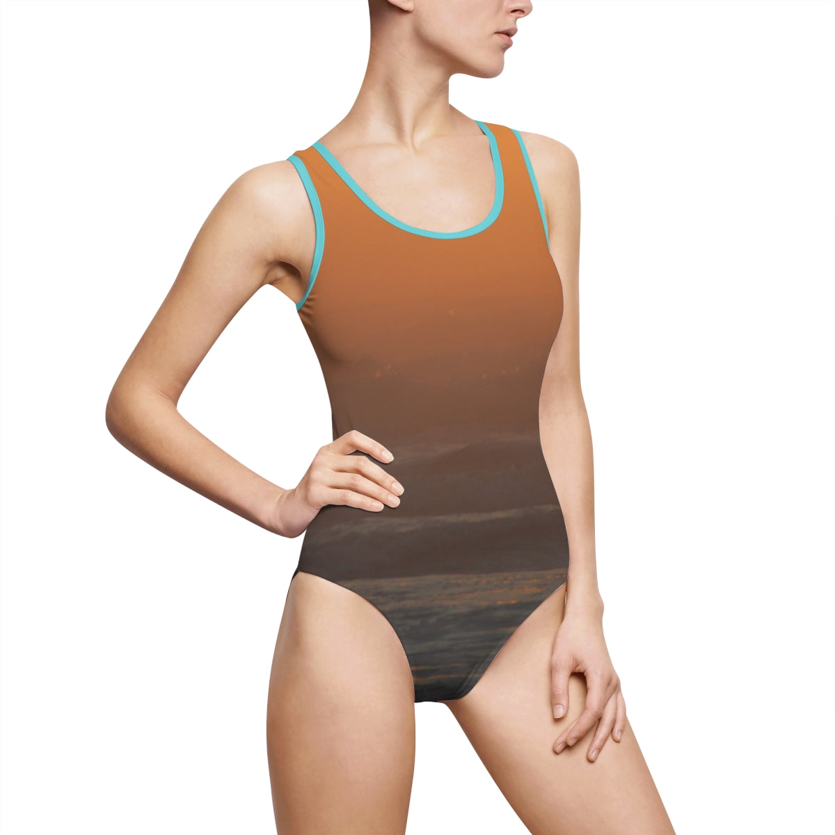 Sunset Beach Design Women's One-Piece Swimsuit