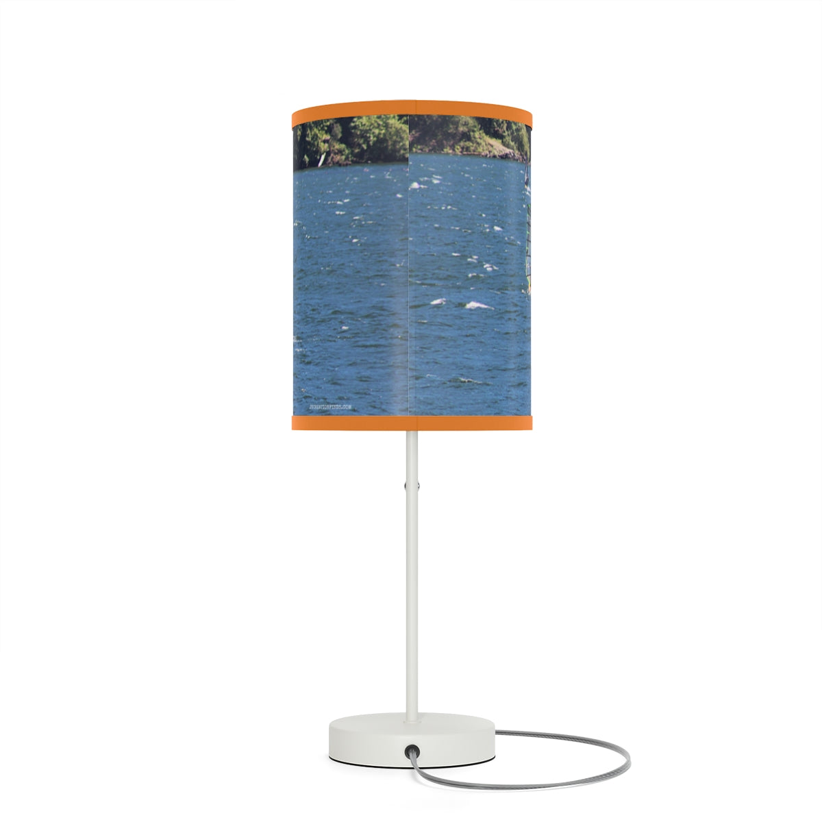 Ocean Scene Print Cylindrical Table Lamp Product