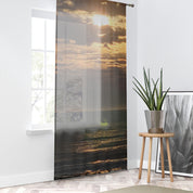 Beautiful Sunset Scene Semi-Sheer Window Curtain