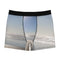 Men's boxer briefs with a beach scene print.