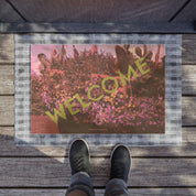 Vibrant Welcome Mat with Floral Design for Entryway