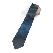 Stylish Ocean Waves Patterned Tie Accessory