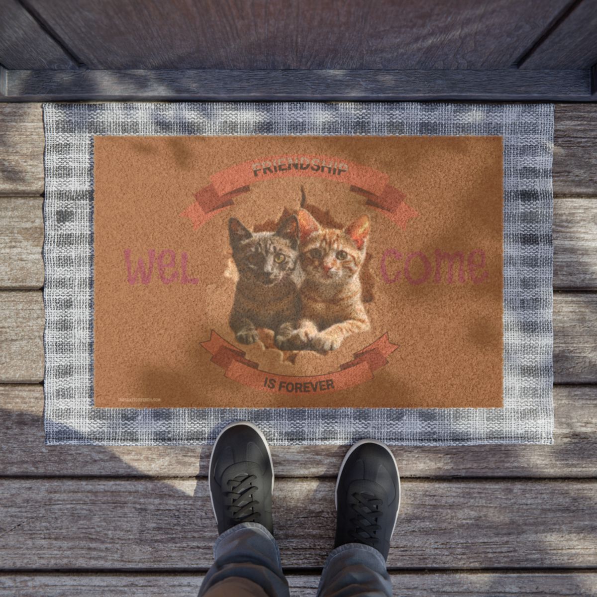 Friendship Is Forever Welcoming Doormat