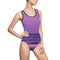 Elegant Purple Ocean Waves One-Piece Swimsuit Product