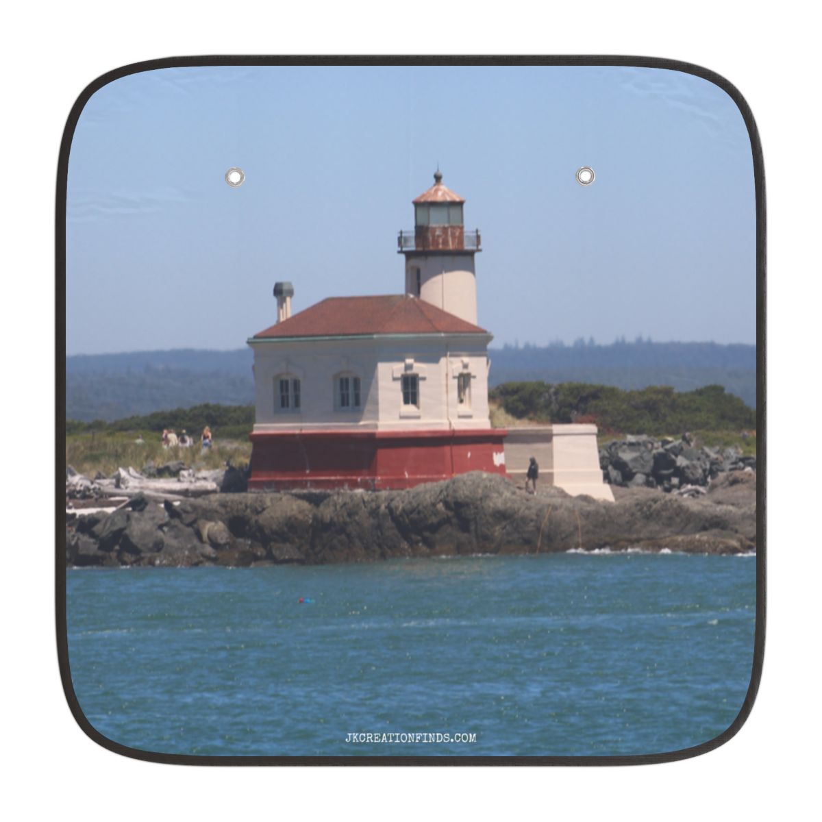 Scenic Lighthouse by the Sea Car Sunshade Accessory
