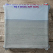 Pillow with text "Beautiful worlds begin at the sea and end at the sea and in between more beauty."