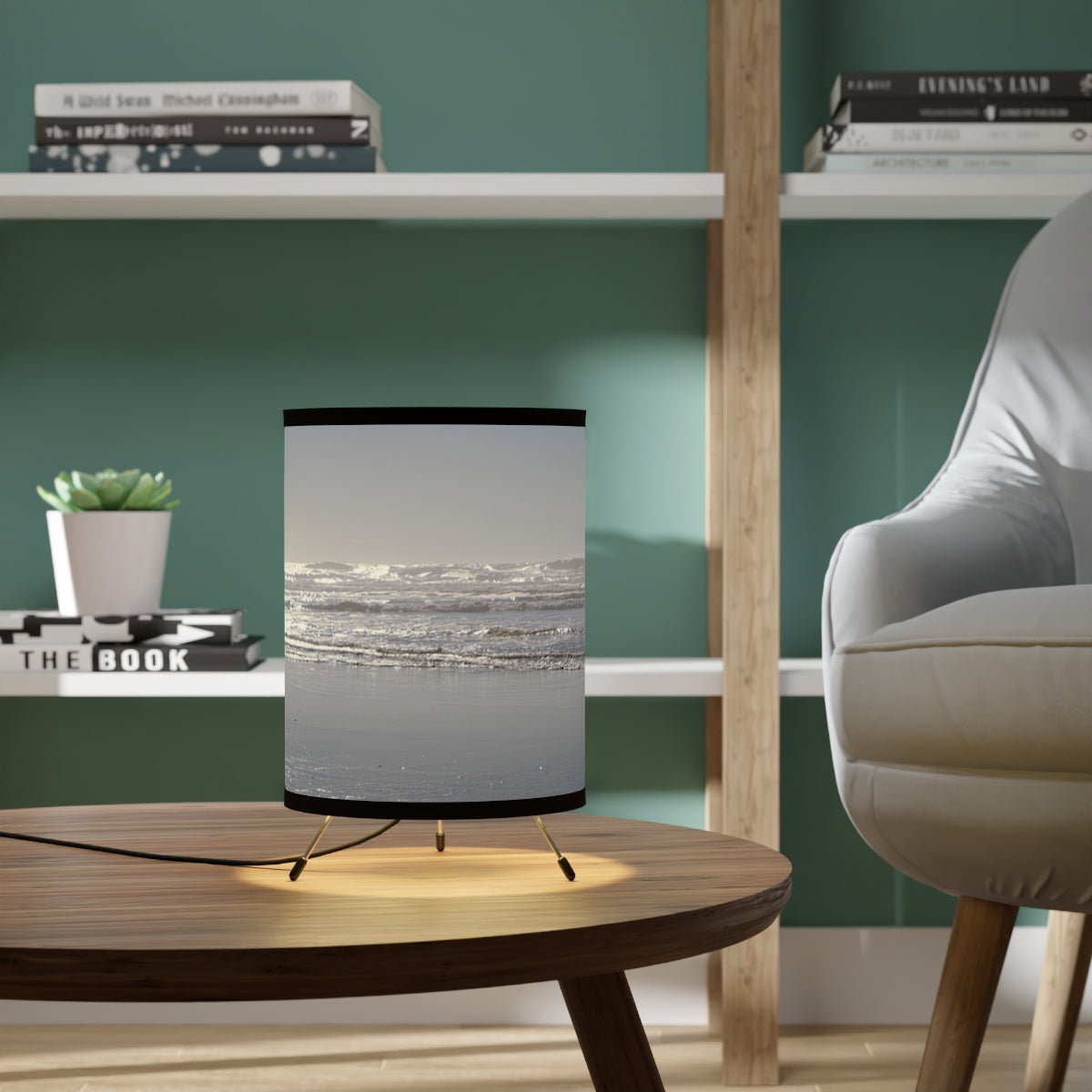 Coastal Waves Design Table Lamp for Home Decor