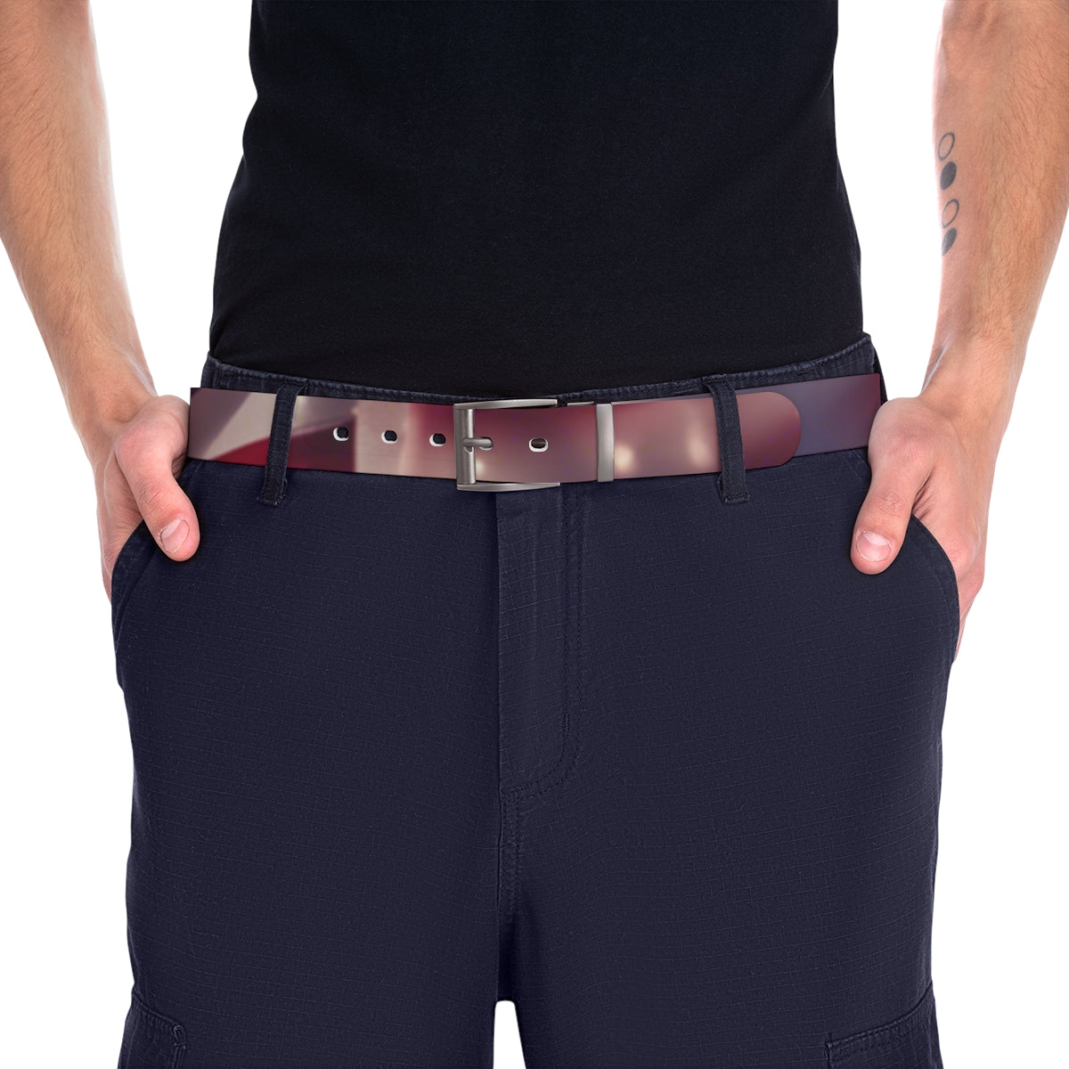Casual Black Outfit with Stylish Belt Design Product