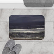 Dark Ocean Waves Bathroom Floor Mat