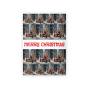 Merry Christmas Santa with Christmas Tree Poster